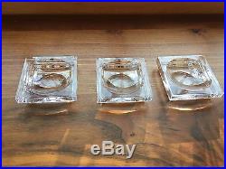 Set of 19 Baccarat Crystal Ashtrays in Varying Sizes