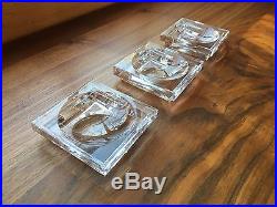 Set of 19 Baccarat Crystal Ashtrays in Varying Sizes