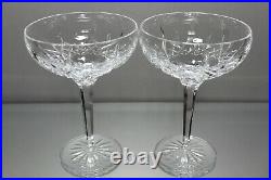 Set of 2 (2) Waterford Crystal LISMORE MARGARITA GLASSES Seahorse MINT Condition