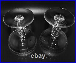 Set of 2 Baccarat RENAISSANCE Cut 4 1/4 Tall Champagne Sherbet Glasses, Signed