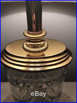 Set of 2 Crystal Waterford Overture Table Lamp original Shade signed