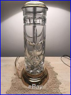Set of 2 Crystal Waterford Overture Table Lamp original Shade signed