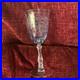 Set of 2 Fostoria Navarre Blue Crystal Water Goblet 7 5/8 Wine Glasses Etched