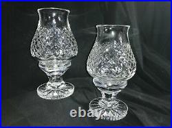 Set of 2 Vintage Waterford Crystal Candle Holder & Shade Sets Mint condition