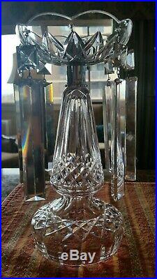 Set of 2 WATERFORD Crystal Candelabra Candlesticks with Bobeches, and crystals
