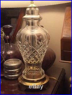 Set of 2 Waterford 28 Lismore Pattern Crystal Table Lamp PAIR TAGGED