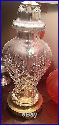 Set of 2 Waterford 28 Lismore Pattern Crystal Table Lamp PAIR TAGGED