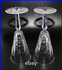 Set of 2 Waterford Crystal Glenmore 7.25 Multisided Stemmed Champagne Flutes