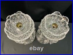 Set of 2 Waterford Crystal LISMORE Candelabras 10 1/4 Tall