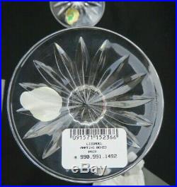 Set of 2 Waterford Crystal LISSADEL Martini Glasses w Label Mint in Box 6 1/2 H