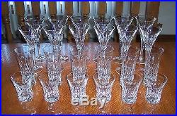 Set of 24 Ceska Danielle Crystal Water Wine Goblets & Tumblers Glasses VGC