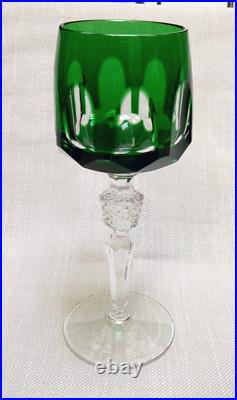 Set of 3 Nachtmann Antika wine glasses in different colors overlay crystal Set of 3 Nachtmann Antika wine glasses in different colors overlay crystal