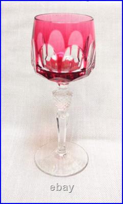 Set of 3 Nachtmann Antika wine glasses in different colors overlay crystal Set of 3 Nachtmann Antika wine glasses in different colors overlay crystal