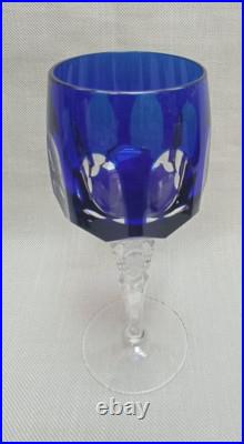 Set of 3 Nachtmann Antika wine glasses in different colors overlay crystal Set of 3 Nachtmann Antika wine glasses in different colors overlay crystal