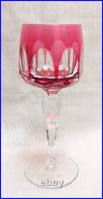 Set of 3 Nachtmann Antika wine glasses in different colors overlay crystal Set of 3 Nachtmann Antika wine glasses in different colors overlay crystal