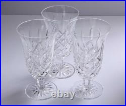 Set of 3 Waterford ARAGLIN Stemmed Iced Tea Glasses 6 1/2 Gothic Mark Excellent