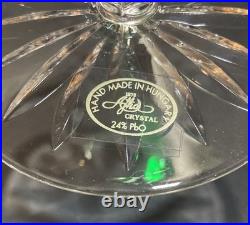 Set of (4) AJKA Crystal Cut to Clear ARABELLA Stemmed Wine Glasses in Box Vntg