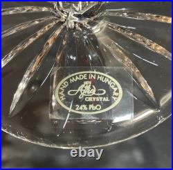 Set of (4) AJKA Crystal Cut to Clear ARABELLA Stemmed Wine Glasses in Box Vntg