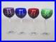 Set of 4 Ajka Arabella Cut to Clear Crystal Hock Wine Goblets 8 1/4