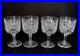 Set of 4 Antique Cut Glass Crystal Goblets Wine Glasses Hobstars Fans