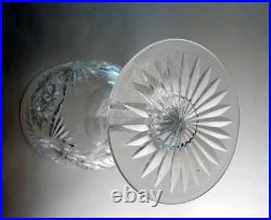 Set of 4 Antique Cut Glass Crystal Goblets Wine Glasses Hobstars Fans