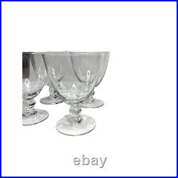 Set of 4 Clear Crystal Glasses Unknown
