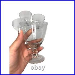 Set of 4 Clear Crystal Glasses Unknown
