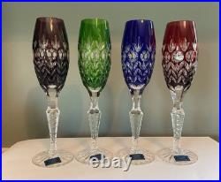 Set of 4 Florderis by Ajka / Dynasty by GodingerCut to ClearCHAMPAGNE Glasses