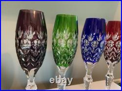 Set of 4 Florderis by Ajka / Dynasty by GodingerCut to ClearCHAMPAGNE Glasses