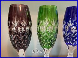 Set of 4 Florderis by Ajka / Dynasty by GodingerCut to ClearCHAMPAGNE Glasses