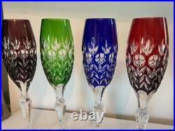 Set of 4 Florderis by Ajka / Dynasty by GodingerCut to ClearCHAMPAGNE Glasses