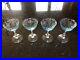 Set of 4 Fostoria Navarre Blue Crystal Champagne Sherbet Glasses Never Used