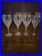 Set of 4 Gorham Crystal Diamond Clear Water Goblets Glasses Discontinued