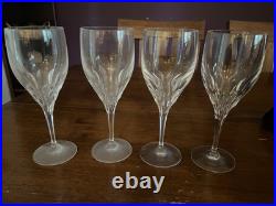 Set of 4 Gorham Crystal Diamond Clear Water Goblets Glasses Discontinued Set of 4 Gorham Crystal Diamond Clear Water Goblets Glasses Discontinued