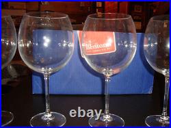 Set of 4 Large balloon wine glasses in box 29 oz ounce 24% crystal never used a