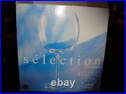 Set of 4 Large balloon wine glasses in box 29 oz ounce 24% crystal never used a