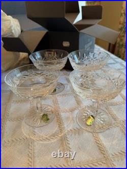 Set of 4 New Waterford LISMORE Champagne/Sherbet Stems in original box