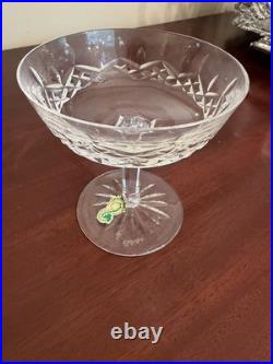 Set of 4 New Waterford LISMORE Champagne/Sherbet Stems in original box