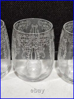 Set of 4- RARE -Cambridge Glass VALENCIA 13 ounce Tumblers