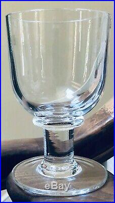 Set of 4 SIMON PEARCE Crystal ESSEX Hand Blown Glass 6 1/2 Water Goblets Signed