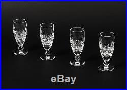 Set of 4 Signed Waterford Crystal Colleen Short Stem Fluted Champagne Glasses 6