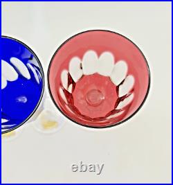 Set of 4 Studio Crafted NACHTMANN ROMER Crystal Multicolor Wine Glasses