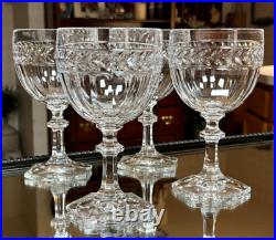 Set of 4 VILLEROY & BOCH MISS DESIREE 6.5 Clear Laurel Water Goblets Wine Glass