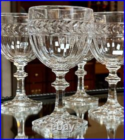 Set of 4 VILLEROY & BOCH MISS DESIREE 6.5 Clear Laurel Water Goblets Wine Glass
