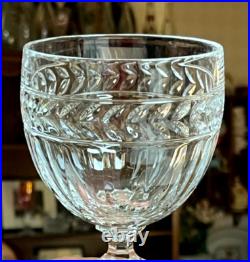 Set of 4 VILLEROY & BOCH MISS DESIREE 6.5 Clear Laurel Water Goblets Wine Glass