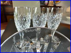 Set of 4 WATERFORD CRYSTAL Avoca(Cut Base) Fluted Champagne Glasses 7 3/8'', MINT