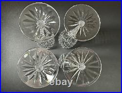 Set of 4 WATERFORD CRYSTAL Avoca(Cut Base) Fluted Champagne Glasses 7 3/8'', MINT