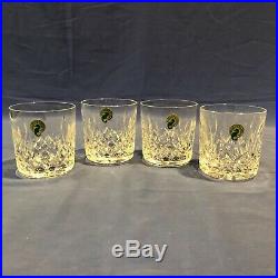 Set of 4 WATERFORD CRYSTAL LISMORE 9 OZ. OLD FASHIONED TUMBLERS NEW IN BOX