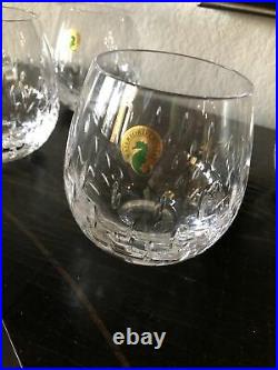 Set of 4 WATERFORD Crystal STEMLESS Wine GLASSES New with Waterford Tags