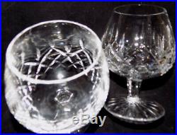 Set of 4 WATERFORD LISMORE Large Brandy Glass SNIFTER Short Stem